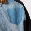 Veste en denim patchwork
