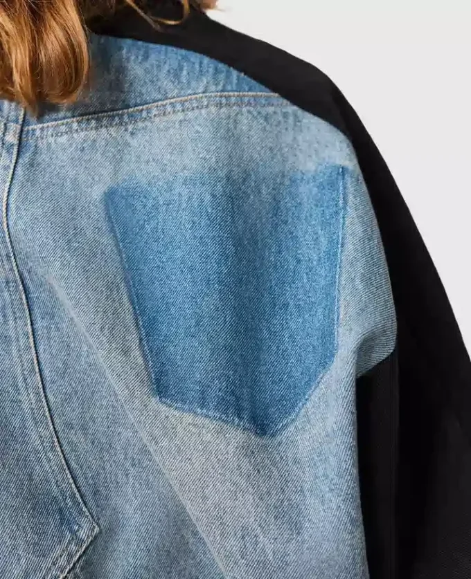 Veste en denim patchwork