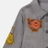 Veste en jean brodée avec motif musical Veste en jean brodée avec motif musical