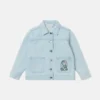 Veste en jean brodée de fleurs