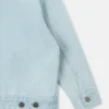 Veste en jean brodée de fleurs