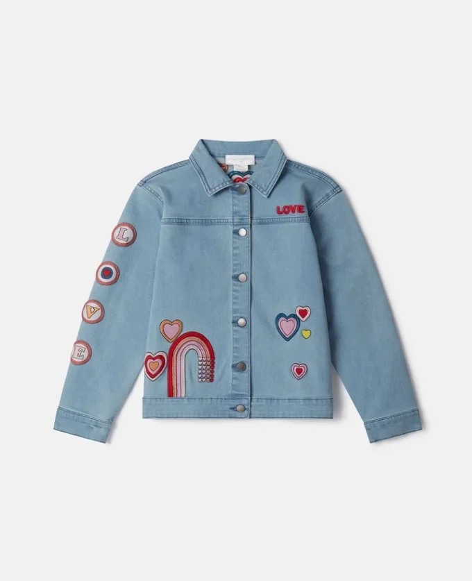 Veste en jean brodée « I Love You » Veste en jean brodée « I Love You »