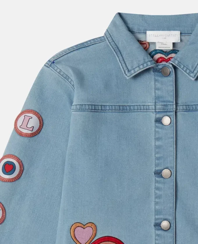 Veste en jean brodée « I Love You » Veste en jean brodée « I Love You »