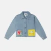 Veste en jean graphique Bob l’éponge Veste en jean graphique Bob l’éponge