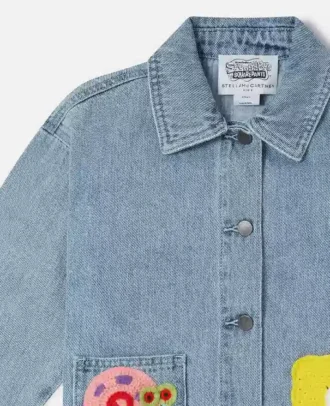 Veste en jean graphique Bob l&rsquo;éponge