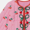 Veste matelassée à imprimé cerises