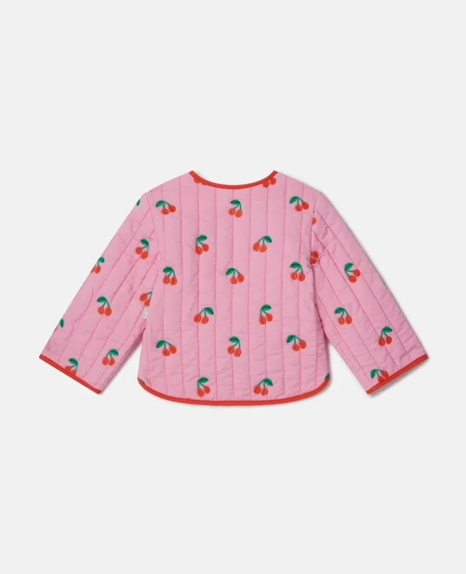 Veste matelassée à imprimé cerises
