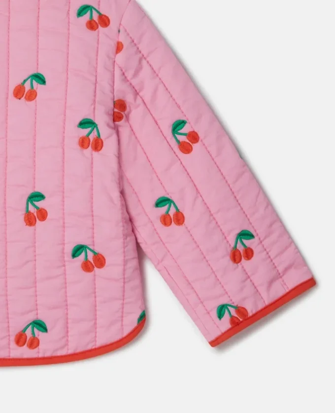 Veste matelassée à imprimé cerises