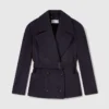 Veste peacoat courte à ceinture Veste peacoat courte à ceinture