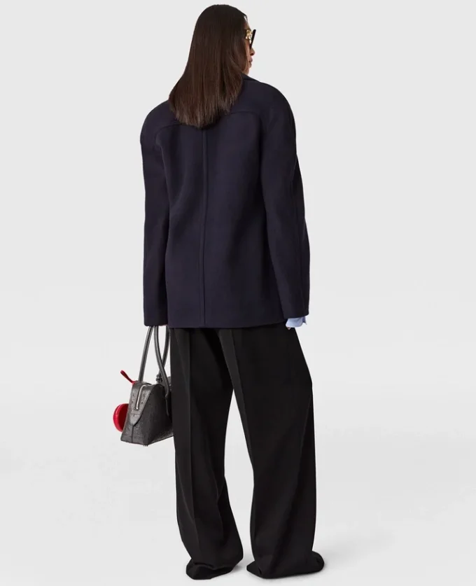 Veste peacoat courte à ceinture Veste peacoat courte à ceinture