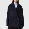 Veste peacoat courte à ceinture Veste peacoat courte à ceinture
