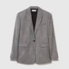 Veste à rayures fines et simple boutonnage Veste à rayures fines et simple boutonnage
