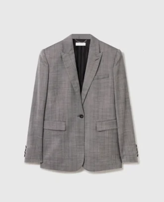 Veste à rayures fines et simple boutonnage