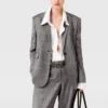 Veste à rayures fines et simple boutonnage Veste à rayures fines et simple boutonnage