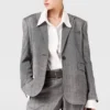 Veste à rayures fines et simple boutonnage Veste à rayures fines et simple boutonnage