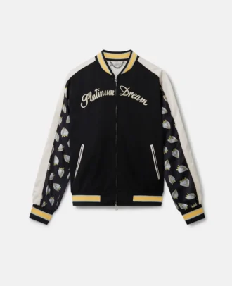Veste souvenir imprimée fraise d’inspiration traditionnelle Veste souvenir imprimée fraise d’inspiration traditionnelle