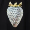 Veste souvenir imprimée fraise d’inspiration traditionnelle Veste souvenir imprimée fraise d’inspiration traditionnelle