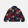 Veste zippée en molleton à carreaux