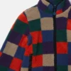 Veste zippée en molleton à carreaux