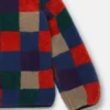 Veste zippée en molleton à carreaux